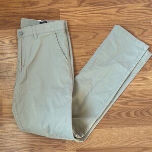 NEW English Laundry Flat Front Tan Chinos Khakis Slimmer Straight Leg Size 32x34